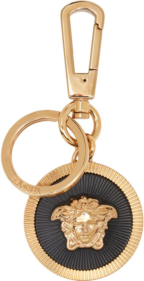 versace gold keychain|Versace lion head keychain gold.